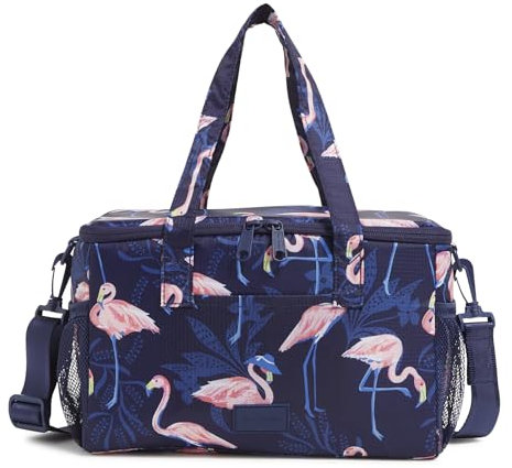 Vera Bradley Ripstop Cooler, Sac à déjeuner Femme, Fête Flamant Rose, Taille Unique