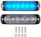 PICAA 2x Bleu 6 LEDs Lumières Stroboscopiques D'urgence, 12V-24V LED Flash Lampes de Balise D'avertissement de Danger pour Voiture Véhicule Camion Remorque Caravane
