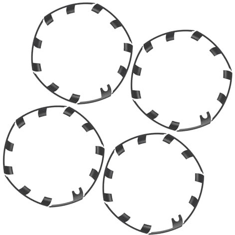 21-Zoll-Felgenschutz, Kratzfest, Ersatz für Radkappe, Felgenflicken für Model Y Performance 2021 Bis 2023 (Carbon-Muster Mattschwarz)