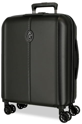 El Potro Vera Kabinenkoffer, schwarz, 40 x 55 x 20 cm, Harter ABS-Kunststoff, TSA-Verschluss, 37 l, 2,82 kg, 4 Doppelräder, Handgepäck, Schwarz, Kabinenkoffer