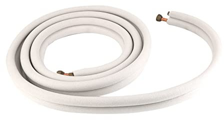 NCONCO Tubo de Cobre para Aire Acondicionado 1/4 1/2, Refrigerante Aislado, Aluminio, Piezas de Aire Acondicionado, 4 Metros