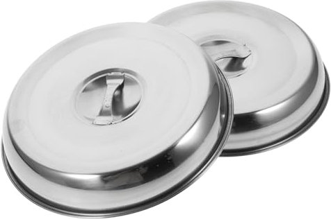TOPBATHY 2 Uds Cubierta Para Parrilla Cubierta Para Alimentos De Acero Inoxidable Cubierta Para Bistec De Cocina Cubierta Para Alimentos De Cocina Cubierta Para Platos Simples Cubierta