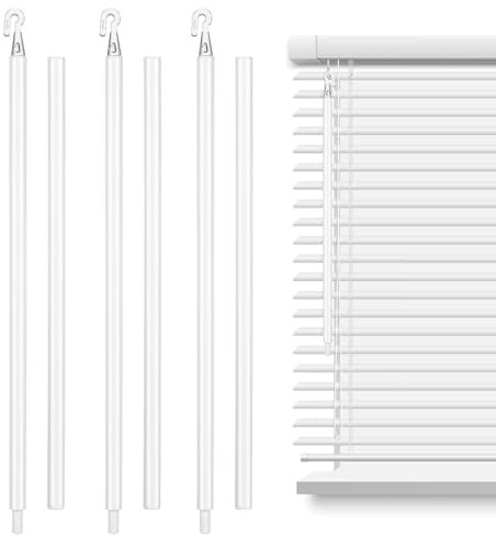 Ciieeo Blind Wand: 3pcs 60cm 23inch Vertical Blinds With 3 Hook Replacement Long Opener Wand Rod Venetian Pole for Window Accessories