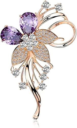 CWCQGH Broche de Corsage de Pull, Broche de Manteau, Boucle d'écharpe, Accessoires décoratifs pour vêtements,Rose Gold 6.5 * 4cm