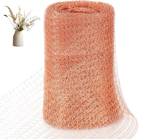 OFFCUP Kupferband Gegen Schnecken 12.7cmx6m, Kupfernetz Schneckenzaun Kupfergeflecht Schneckenschutz Kupferdraht Gartennetz für Garten Schneckenabwehr Hochbeet, Mäuse Abwehr