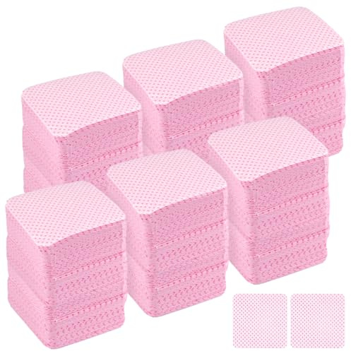 1200 Piezas Toallitas Celulosa para Uñas | Sin Pelusas Toallitas para Uñas, para Cara, Labios, Ojos, Removedor (Rosado)