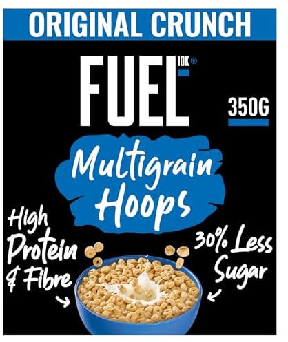 FUEL10K Original Multigrain Hoops High Protein Breakfast, 350 g (Pack of 1)