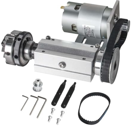 RATTMMOTOR Mandrin de tour multifonction sans alimentation 895 pour moteur rotatif pour travail du bois 50 mm pour tour CNC, meuleuse, scie de table (3 mâchoires 50 mm)