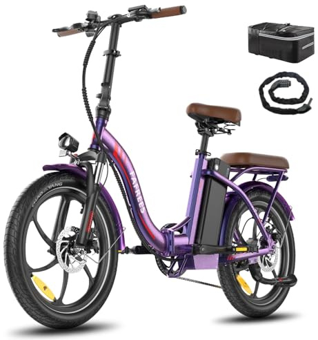 Fafrees F20+Pro E Bike Klapprad, Upgrade 2026 Ebike Herren 20 * 3.0 Zoll, Elektrofahrrad 25Ah Akku, E-Bike Damen 250W 25km/h, Fatbike 7S, E-Fahrrad Klappbar Lagergewicht 140 KG (Buntes Lila)