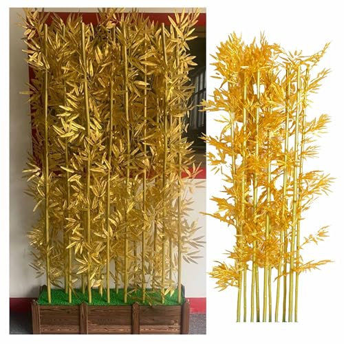 SRDCAIM Grand écran de confidentialité Artificiel en Bambou doré pour Balcon, cloison Commerciale, clôture de confidentialité pour Patio, Jardin extérieur, terrasse, Cour, entrée(120cm/3.9ft)