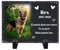 Plaque commémorative personnalisée en Ardoise pour Animaux de Compagnie, Pierre tombale Photo avec Support, Souvenir Chien décédé，Plaque funéraire personnalisée，10x14/14x20/20x30 cm