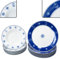 MamboCat Ahoi Service de table 12 pièces I Vaisselle en porcelaine bleue et blanche avec motifs nautiques Ancre & Co pour 6 personnes I 6 assiettes creuses & 6 assiettes plates pour petit-déjeuner