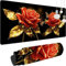 Noir Rose Gaming Tapis de Souris XXL, 700x300x3mm Clavier Souris Gamer Tapis Bureau avec Base Anti-Dérapage, Améliore la Précision et la Vitesse, Mouse Pad Imperméable pour Maison, Le Bureau Z-199