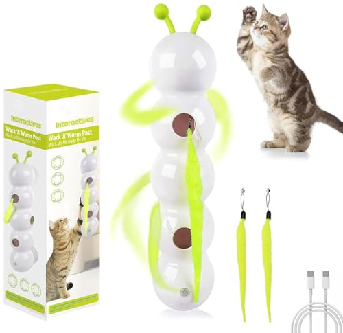 CHENRI Wusel Wurm, Wuselwurm Katzenspielzeug, Wuselwurm Katze, Necke Katzenspielzeug, Smart Motion Katzen Spielzeug Mit Wurmdesign, Interaktives Spielzeug für Katzen