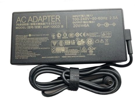 20V 6A 120W AC Adapter Charger compatible for Asus VivoBook 15 Pro M3500QC-L1062，Vivobook 16X K3605ZC-MB427W，Vivobook Pro 16X OLED N7600 N7600PC-NB74