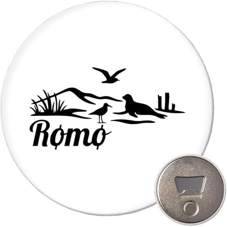 Huuraa Magnet Rømø Dänemark Geschenk 59mm Kühlschrankmagnet Flaschenöffner Rømø Geschenkidee