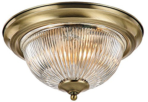 Traditional Antique Brass IP44 Bathroom Ceiling Light Fitting