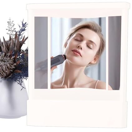 Generisch True Mirror Nicht umkehrbarer Spiegel – Echter Spiegel für EIN Nicht spiegelverkehrtes Bild, Standspiegel für Make-up & Styling, zeigt die wahre Reflexion, Glas & ABS