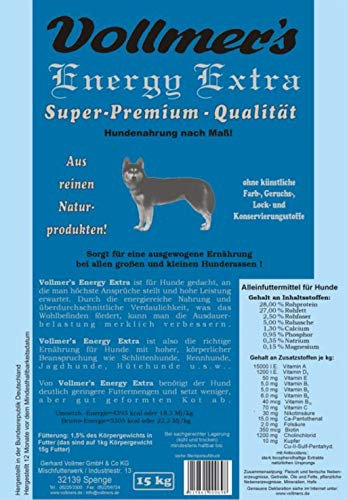 Vollmer's 37165 Hundefutter Energy Extra 15 kg