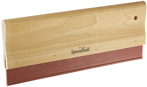 Speedball 12 Nitrile Graphic Squeegee Rubber, For Screen Lino Printing, Tool For Art & Craft Kit, Printing Ink, Classroom, Wiper, Scraper Handle Tool