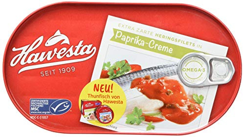 Hawesta Heringsfilet in Paprika-Creme, 10er Pack (10 x 200 g Dose)