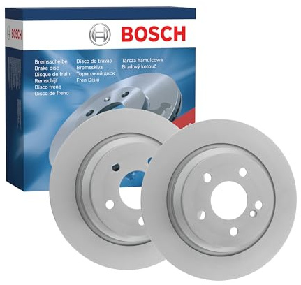 Bosch BD1308 Brake Disc Set - 300 mm Solid Discs - Rear Axle - ECE-R90 Certified - Long Service Life, Advanced Corrosion Protection - 1 Set of 2 Discs
