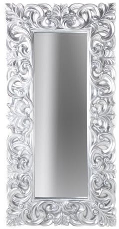 riess-Ambiente eleganter Wandspiegel VENICE 180x90cm Silber antik Barockstil Ganzkörperspiegel Flurspiegel Ankleidespiegel Ankleidezimmerspiegel Dekospiegel