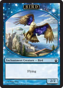 Magic The Gathering – [Bird Token (azul) – Pedina Uccello azul – Born of The Gods