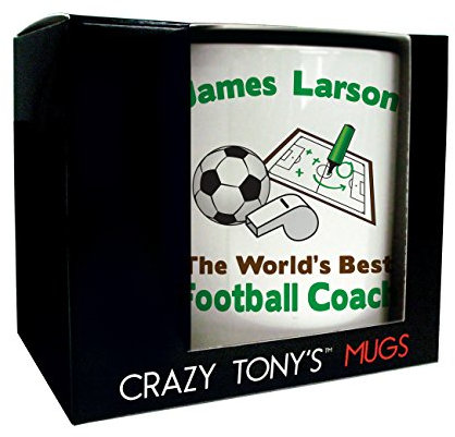 CRAZY TONY'S Personalised Sports Coach Mug Dad Manager Thank You Soccer Football Coach Gift