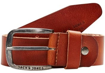 JACK & JONES Herren Jjipaul Jjleather Belt Noos Gürtel, Braun (Mocha Bisque), 85