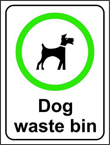 Dog Waste Bin safety sign - 3mm Aluminium dibond 300mm x 200mm