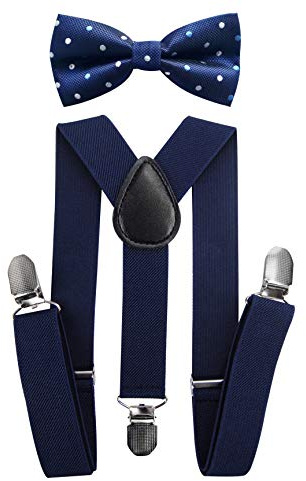 axy Kinder Hosenträger mit Fliege Set für Kinder 1-6 Jahre alt, Y-Form Jungen Mädchen HTK25-3