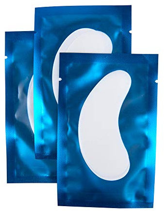 Florica 50 Paar Augenpads Wimpernverlängerung Fusselfrei Augen Gel Extensions Patch Hydrogel Lint Free Augenmaske Augenklappe Eye Gel Patch (Blau)
