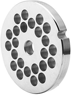#12 Stainless Steel Meat Grinder Plate Discs Blades for Kitchenaid Mixer FGA Food Chopper and Hobart, LEM, Cabelas, Torrey, MTN Meat Grinders