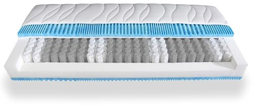 Betten-ABC Schwarzwaldmarie Gel-TFK, Tonnentaschenfederkern, mit Gelax-Auflage, 7-Zonen, Made in Germany Größe 140 x 200 cm, Farbe H2