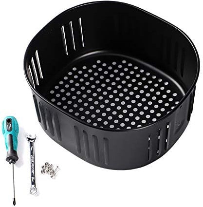 Air Fryer Replacement Basket for Power XL 5.3QT,Air Fryer Accessories for Gowise USA 5.8QT,Non-Stick Fry Basket