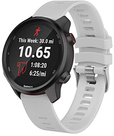 ISABAKE Armband für Garmin Forerunner 245/245 Music, 645/645 Music, Vivoactive 3/3 Music, QuickFit Armbänder 20mm Weichsilikon Ersatzarmbänder für Garmin Watch Uhrenarmbänder