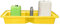 BAC DE RETENTION EMPILABLE 70L JAUNE EN PEHD