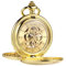 TREEWETO Taschenuhr Unisex Taschenuhr mit Kette Analog Mechanisch Handaufzug Doppelscharnier Antik Römische - Gloden