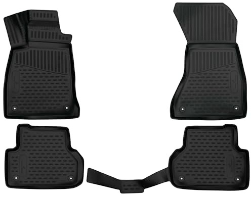 WALSER XTR Gummi Fussmatten Auto für Audi A5 Sportback Allrad (F5A, F5F) 2016-Heute, 100% passgenaue Auto Fußmatten, robuste Universal Fußmatte Auto, Gummimatten Auto, Auto Fussmatten Gummi