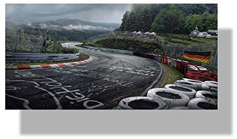 HERWS Leinwand Bilder Wandkunst Poster Nürburgring Rallye Straße Sportwagen Track Hd Print Leinwand Wald Landschaft Wohnzimmer Home Decor Bild