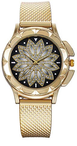 Armbanduhr Damen Uhren Schmuck Quarzuhr Analog Edelstahlarmband Muttertagsgeschenk Geburtstagsgeschenk Mode Frauen Mädchen Die neuesten Fashion Damen Stahlgürtel Wild Lady Creative Fashion Geschenk