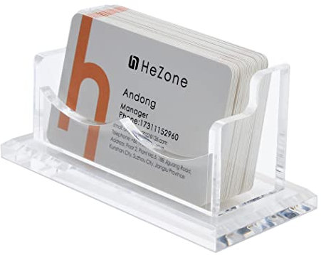 Visitenkartenhalter für Schreibtisch-Display, transparenter Acryl-Karten-Organizer für Männer und Frauen, 1 Packung, für 50 Karten, 1 Steckplatz