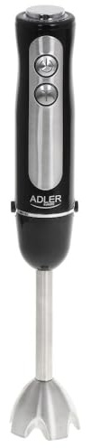 Adler AD 4625b Elektrischer Pürierstab, 1500 W, Stabmixer mit fünfstufige Geschwindigkeitsregulierung, Handmixer mit Klinge aus Edelstahl, Stabmixer mit Turbo-Funktion Schwarz