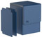 Pulchra Estuche para TCG, Magnetic Flip Box con 2 Divider, Tamaño Grande para 100+ Cartas, Deck Box - Dado Diseño (Logo-M Design) (Azul)