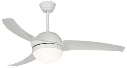 Qazqa bora - Ventilateur de plafond - 2 lumière - Ø 120 cm - Blanc - Moderne - éclairage intérieur - Salon I Chambre I Cuisine I Salle à manger