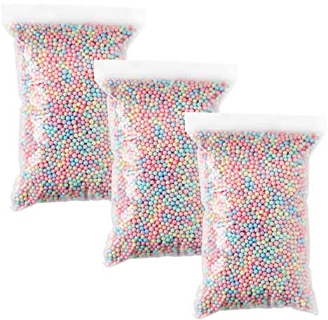 Styroporkugeln,Styropor kugeln, Styroporkugel, Schaumperlen, Schaumkugeln, Styroporperlen, Polystyrol Kugeln, Bunte, Mini,4-6mm, Zubehör für befüllen Geschenkbox,fluffy slime und foam clay