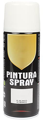 Etrexonline Pintura Spray Multicolor Profesional 400ml Adecuado Metal Madera y Plástico - Color Blanco fluorescente (Paquete de 1)