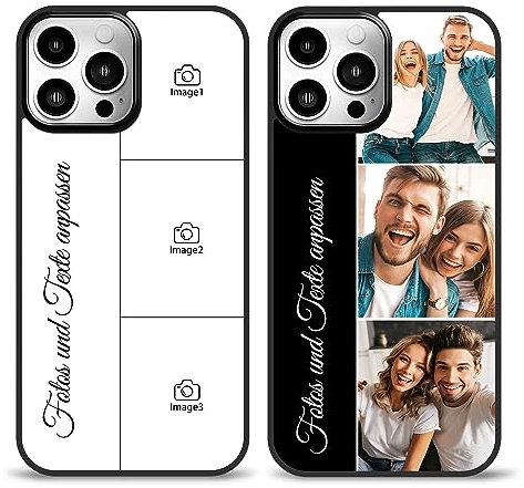 Easycosy personalisierte Handyhüllen mit Bild für 16 15 14 13 12 11 Pro/Max/Mini XR X Xs Max Benutzerdefinierte iPhone-Hülle mit Mehreren Fotos für Freunde, Familie, individuelle Vollschutz-TPU-Hülle