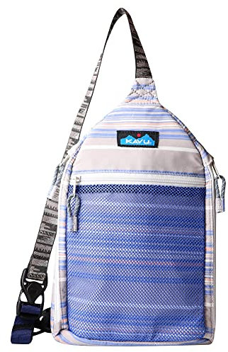 KAVU Yoho Sling Rucksack, halbgepolstert, wasserabweisend, doppelseitig, Mini-Rucksack, einfache Streifen